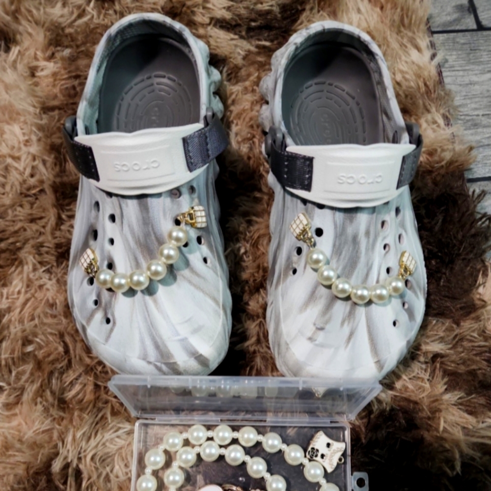 🤍🩶Marble Echo Crocs 🤍🩶